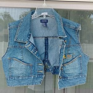 Jazzie girls denim vest